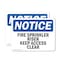 Signmission Fire Sprinkler Riser Keep Access Clear OSHA Notice Sign, Vinyl Decal, 5in W x 3.5in L, 2PK OS-2PACK-NS-D-35-L-12681 - alternate 1